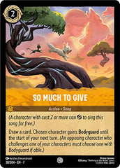 So Much to Give