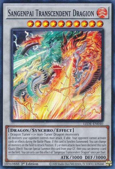 Yu-Gi-Oh! - Sangenpai Transcendent Dragion - LEDE-EN040 - Super Rare - NM