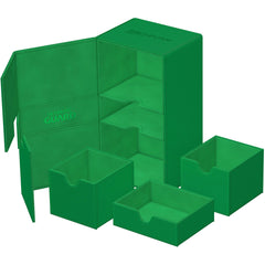 Ultimate Guard - Twin Flip'n'Tray Deck Case Monocolor - Green - Geek & Co.
