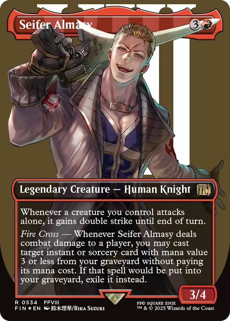 Seifer Almasy (Borderless) (Surge Foil) (FIN-534) - FINAL FANTASY (Borderless) Foil