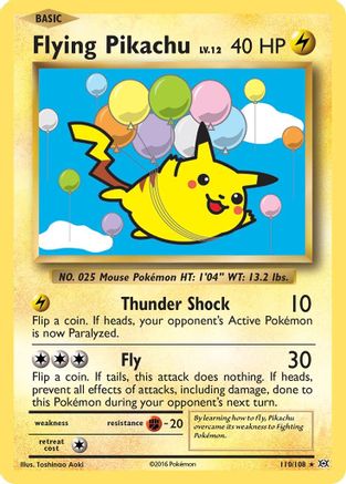 Flying Pikachu 110/108  XY  Evolutions - Secret Rare
