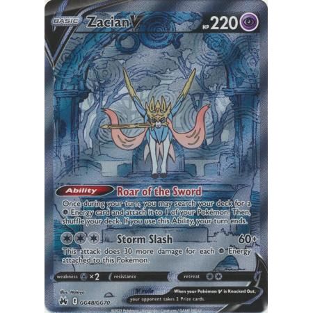 Pokemon - Zacian V - Crown Zenith: Galarian Gallery - GG48/GG70 - NM