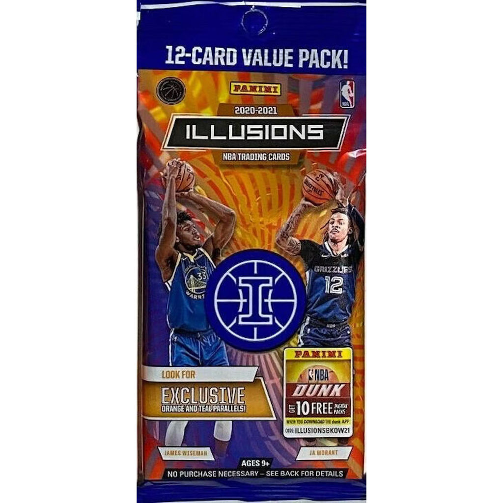 2020/21 Panini Illusions Basketball Jumbo Value Pack - Orange and Teal Parallels
