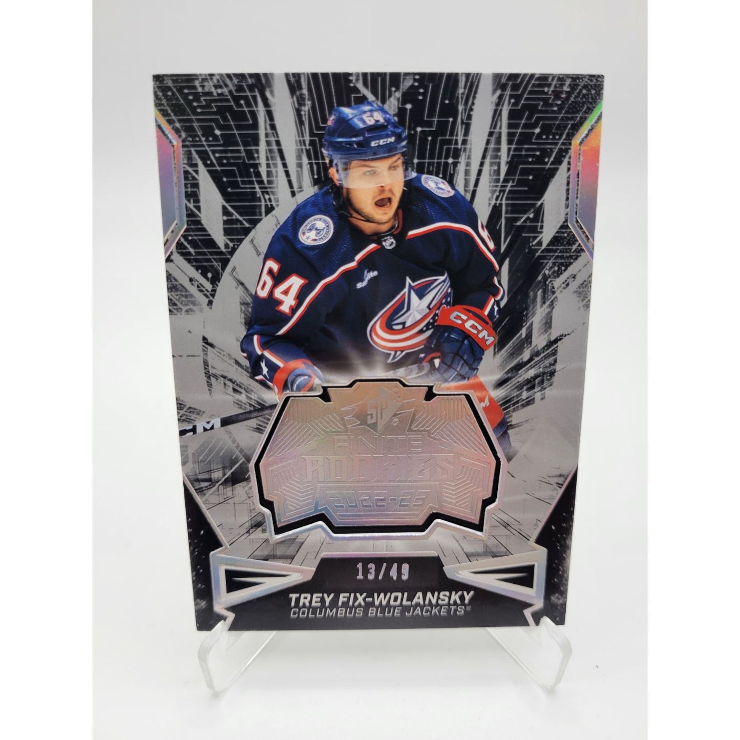 Trey Fix-Wolansky - 2022-23 SPx Hockey - Finite Rookies Silver Spectrum #F-24 (SN49)