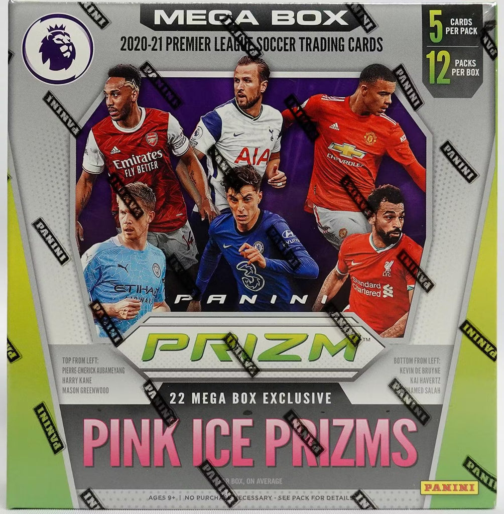 2020/21 Panini Prizm Premier League EPL Soccer Mega Box - Pink Ice Prizms