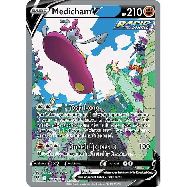 Pokemon - Medicham V (Alternate Full Art) - Ultra Rare - 186/203 - NM