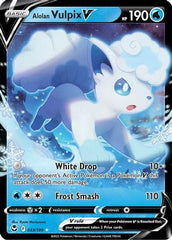 Alolan Vulpix V 033/195  - Holofoil SWSH12 Silver Tempest - Ultra Rare