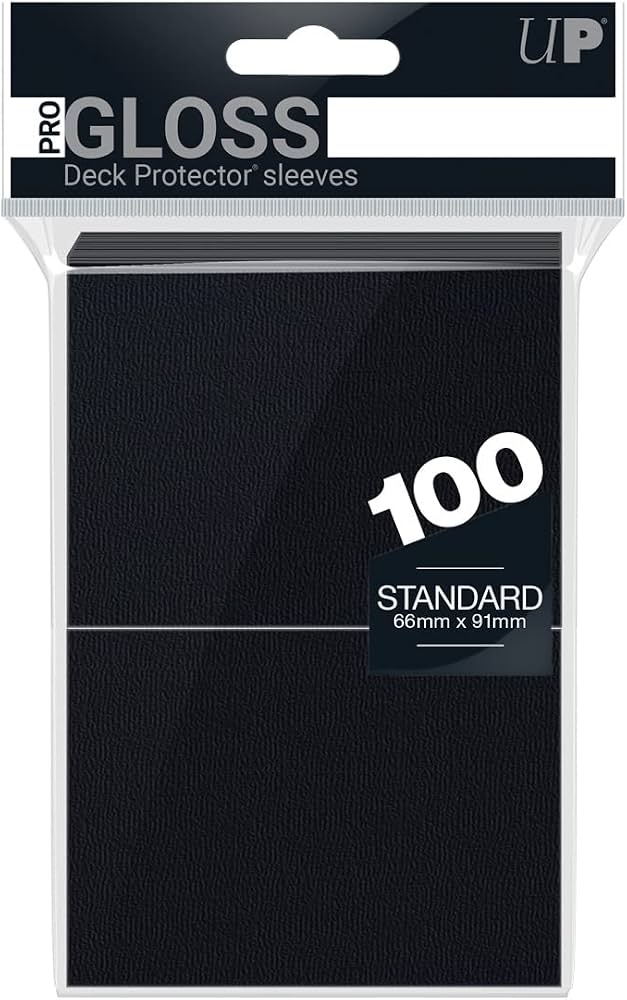 Ultra Pro: Deck Protector Sleeves - Standard Gloss (100-Count) Black