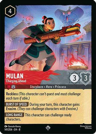 Mulan - Charging Ahead (141/204) - Reign of Jafar Cold Foil