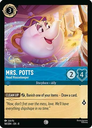 Mrs.Potts - Head Housekeeper (161/204) - Reign of Jafar Cold Foil