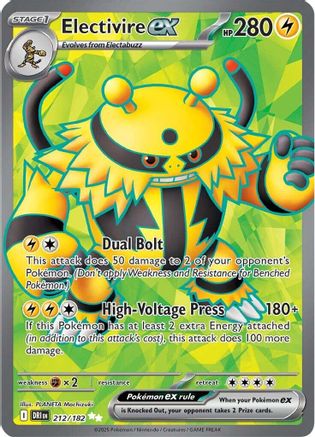 Electivire ex 212/182  - Holofoil SV10 Destined Rivals - Ultra Rare