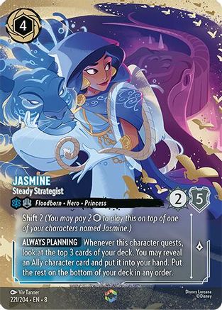 Jasmine - Steady Strategist (Enchanted) (221/204) - Reign of Jafar Holofoil