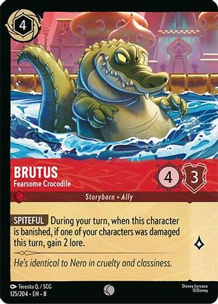 Brutus - Fearsome Crocodile (Foil) (125/204) - Reign of Jafar Cold Foil