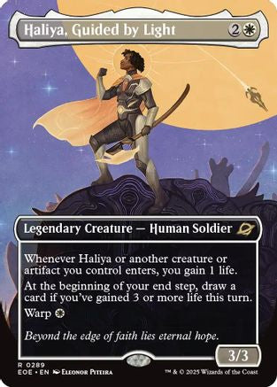 Haliya, Guided by Light (Borderless) (EOE-289) - Edge of Eternities Foil