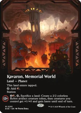 Kavaron, Memorial World (Borderless) (EOE-281) - Edge of Eternities Foil
