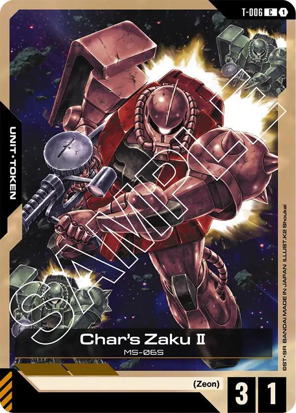 Char's Zaku II (T-006) Token - Newtype Rising (betha)