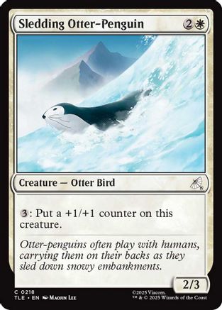 Sledding Otter-Penguin (0218) (TLE-218) - Avatar: The Last Airbender: Eternal-Legal Foil