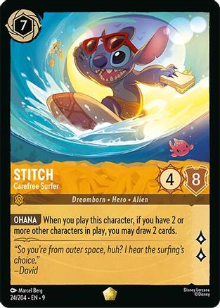 Stitch - Carefree Surfer (24/204) - Fabled Cold Foil