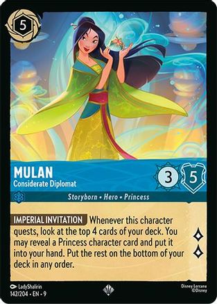 Mulan - Considerate Diplomat (142/204) - Fabled Holofoil