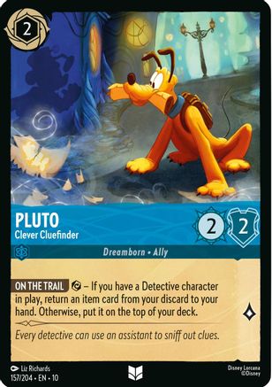 Pluto - Clever Cluefinder (157/204) - Whispers in the Well Cold Foil