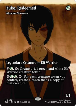 Zuko, Redeemed - Rhys the Redeemed (Borderless) (TLE-052) - Avatar: The Last Airbender: Eternal-Legal