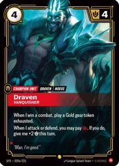 Draven - Vanquisher (Alternate Art) (020a/221) - Spiritforged Foil