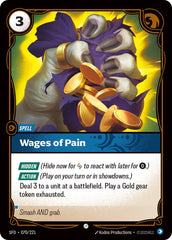 Wages of Pain
