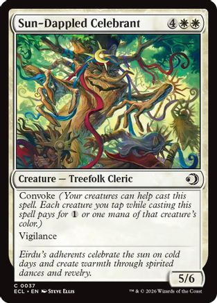 Sun-Dappled Celebrant (ECL-037) - Lorwyn Eclipsed Foil