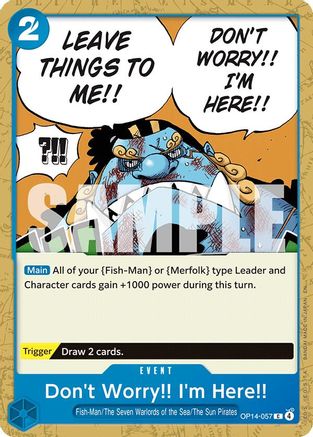 Don't Worry!! I'm Here!! (OP14-057) - The Azure Sea's Seven