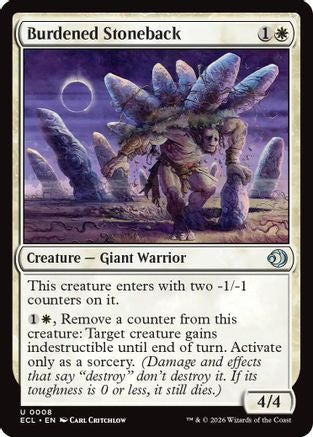 Burdened Stoneback (ECL-008) - Lorwyn Eclipsed Foil