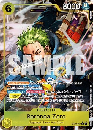 Roronoa Zoro (Full Art) (ST29-014) - Starter Deck 29: Egghead Foil