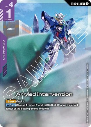 Armed Intervention (C+) (ST07-013) - Starter Deck 07 Celestial Drive Holofoil