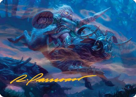 Bristlebane Outrider Art Card (Gold-Stamped Signature) (ASECL-018) - Art Series: Lorwyn Eclipsed