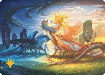 Celestial Reunion Art Card (Gold-Stamped Planeswalker Symbol) (ASECL-019) - Art Series: Lorwyn Eclipsed