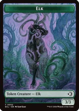 Elk // Emblem - Oko, Shadowmoor Scion Double-Sided Token (ECL-2 // 12) - Lorwyn Eclipsed