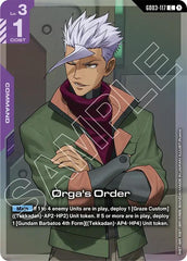 Orga's Order (Premium Card Collection Gundam Assemble)