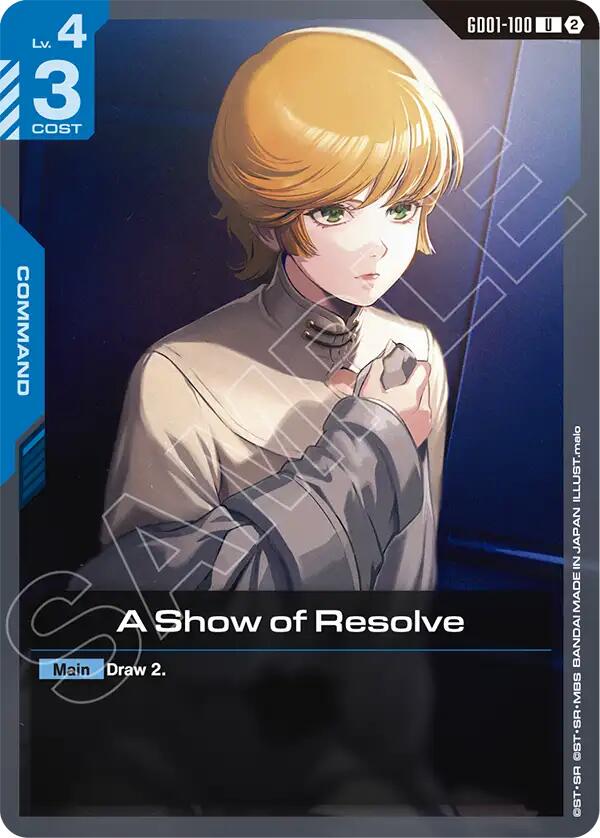 A Show of Resolve