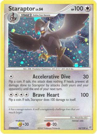 Staraptor 016  - Holofoil Diamond and Pearl - Holo Rare