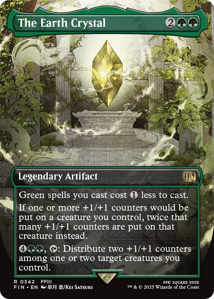 The Earth Crystal (Borderless) (FIN-342) - FINAL FANTASY (Borderless) Foil