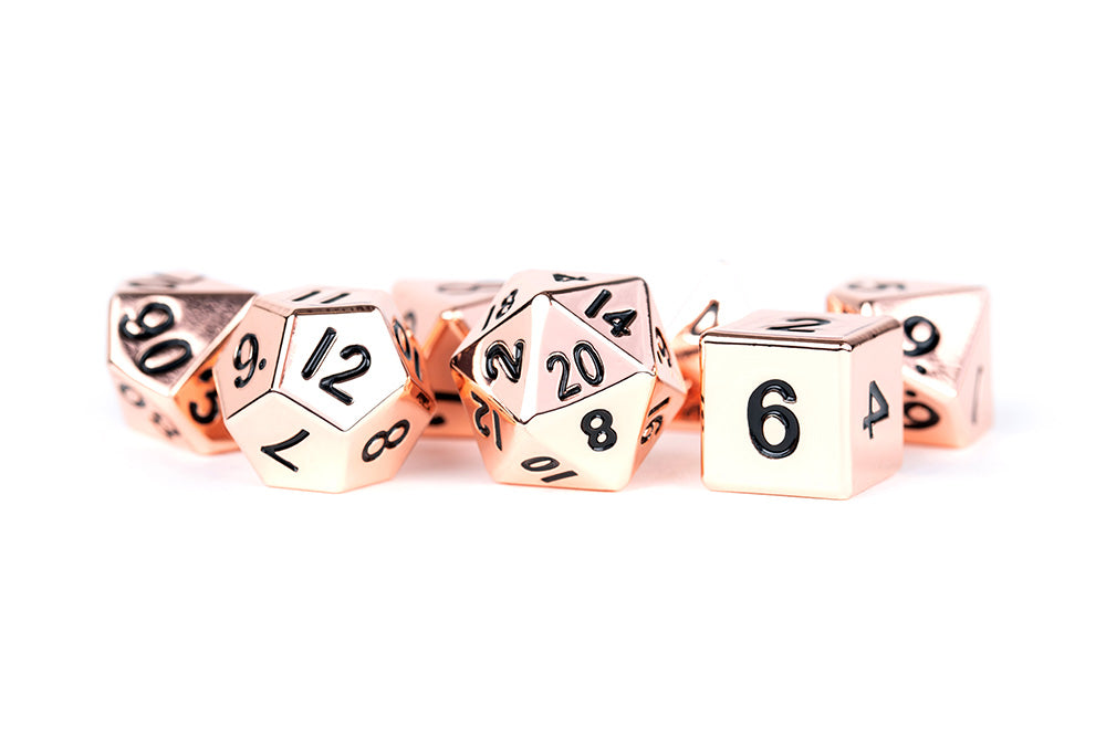 Fanroll - Metal 7 Dice Set Copper 16mm