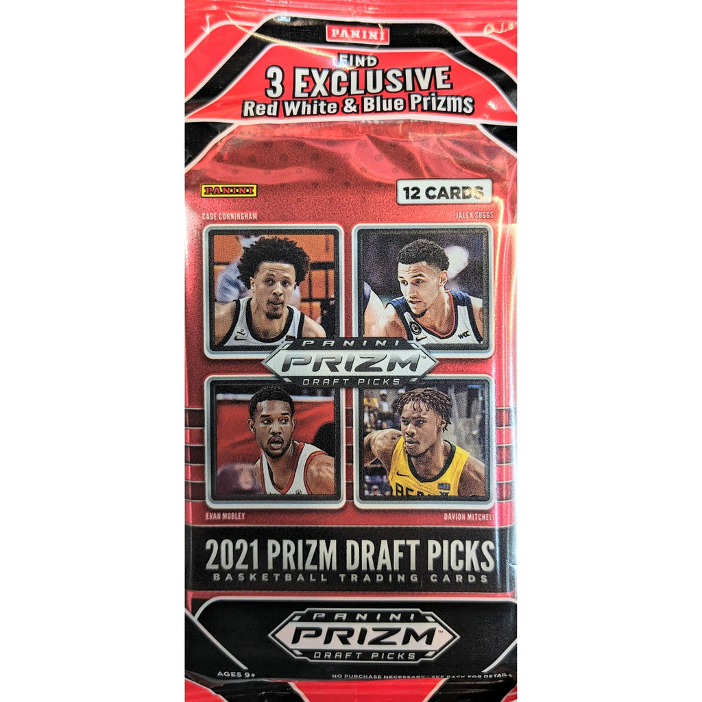 2021/22 Panini Prizm Draft Picks Basketball Cello Multi 12-Pack Box - Red, White, and Blue Prizms