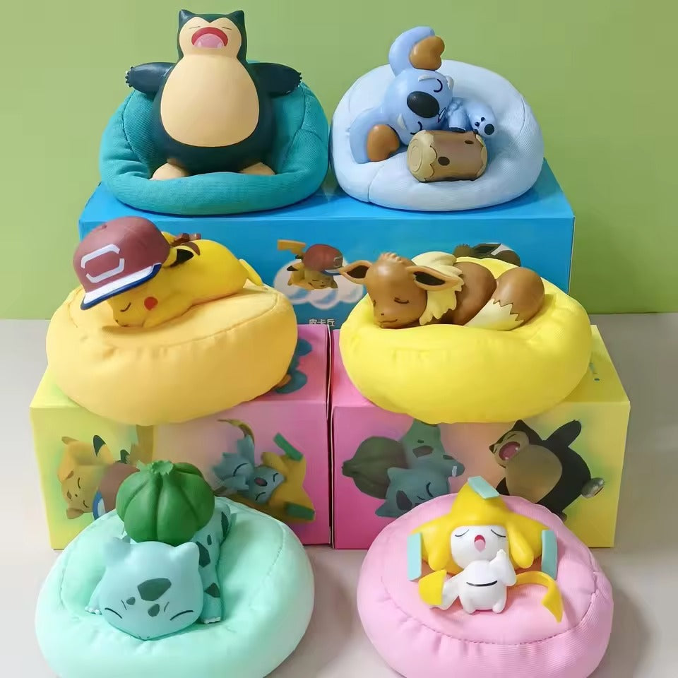 Pokemon Figure Sleeping on Pillow
