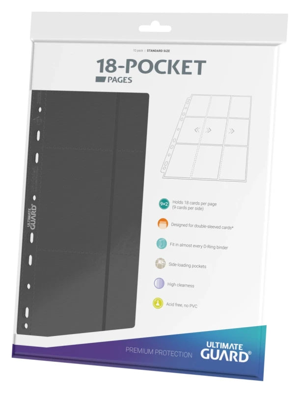 Ultimate Guard - Supreme Pages - Side-Loading 18-Pocket - Dark Grey (10-Count)