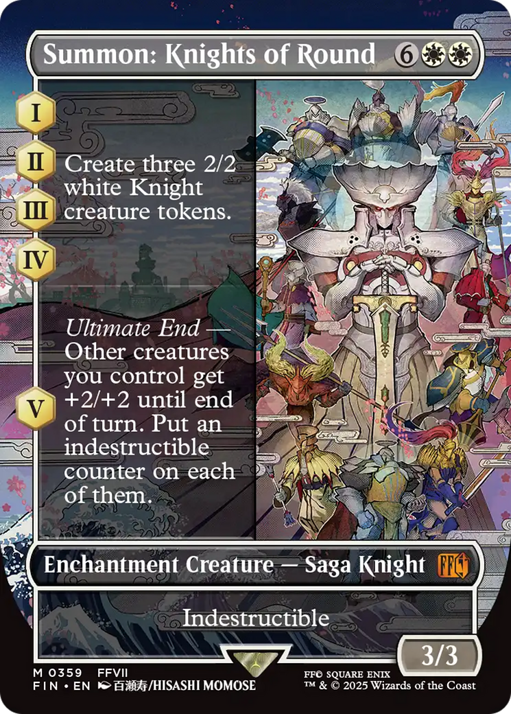 Summon: Knights of Round (Borderless) (FIN-359) - FINAL FANTASY: (enchantment) (Borderless) Foil