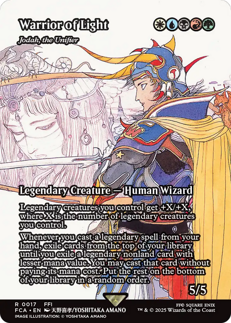 Warrior of Light - Jodah, the Unifier (Showcase) (FCA-017) - FINAL FANTASY: Through the Ages / Warrior of Light (Borderless) Foil