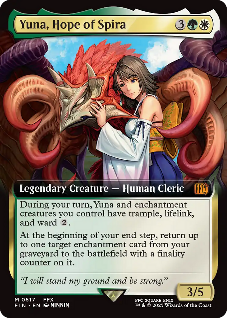 Yuna, Hope of Spira (Extended Art) (FIN-517) - FINAL FANTASY: (Extended Art) Foil