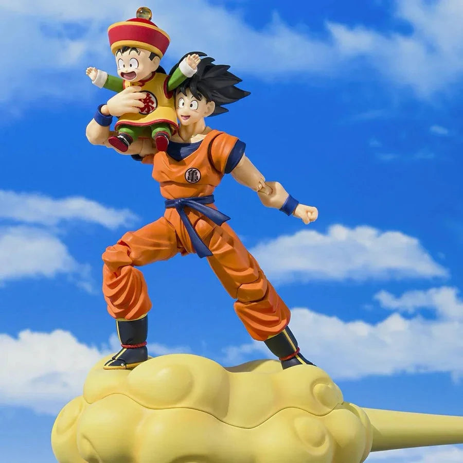 DragonBall Collectible Figurine - Son Goku & Son Gohan -Kid- & Kintoun - SHFiguarts - Exclusive Edition