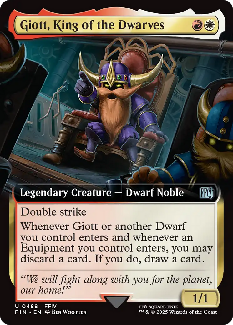 Giott, King of the Dwarves (Extended Art) (FIN-488) - FINAL FANTASY: (Extended Art) Foil