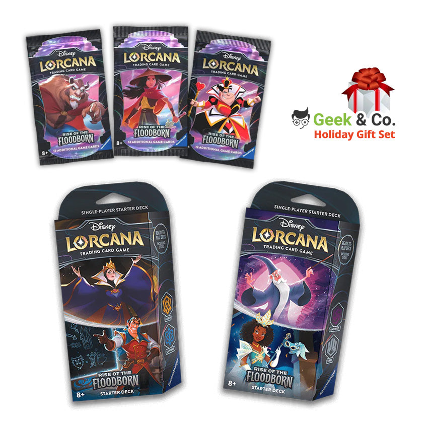 Disney Lorcana: Geek & Co. Holiday Gift Set: 2 Starter Decks + 3 Packs