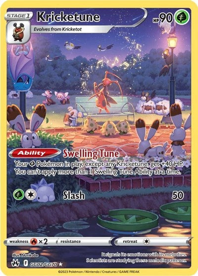 Pokemon - Kricketune - Holo Rare - GG02/GG70 - NM